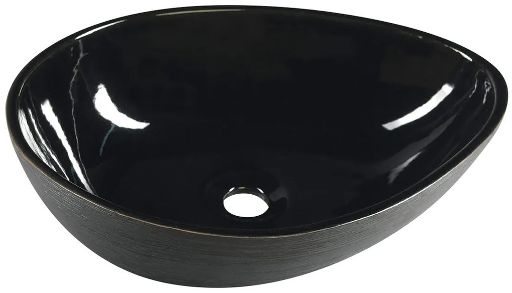 Sapho Priori keramische waskom 51cm zwart