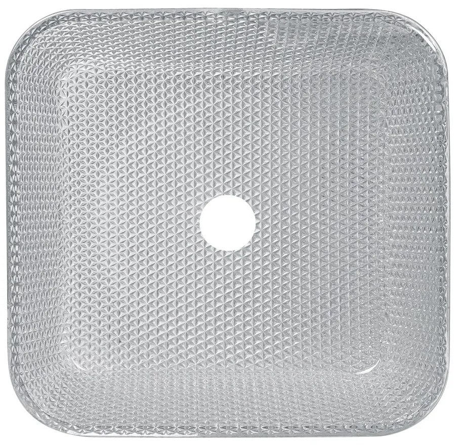 Sapho Skyfall glazen waskom 40x40cm