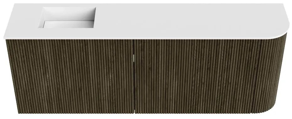 Mondiaz Joya 110cm toiletmeubel ronding rechts shadow met wastafel faye links 1 kraangat talc