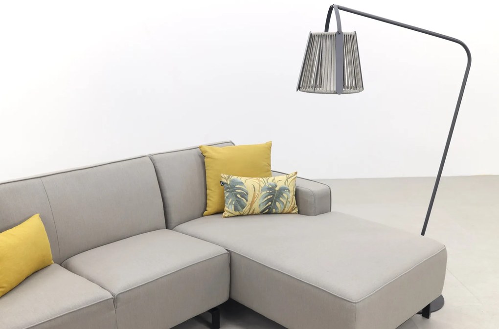 Boavista/Toronto loungebank chaise longue - Nature Grey - 3-delig - links