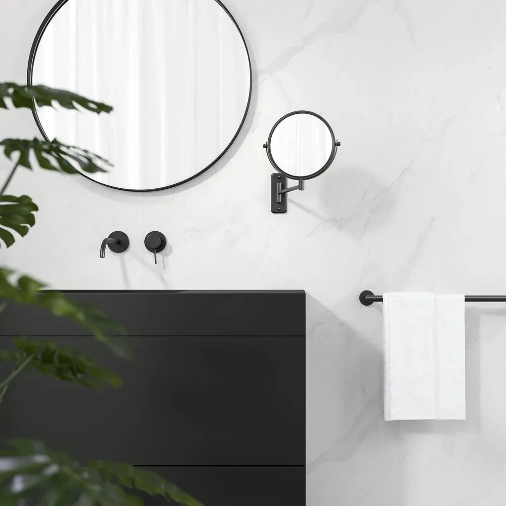 Geesa Mirror scheerspiegel 1 arm 3x vergrotend zwart