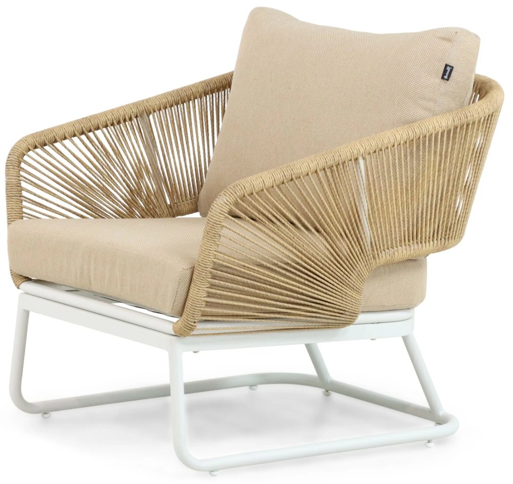 Stoel en Bank Loungeset 5 personen  Wit  Hartman Corsica/Lunaro
