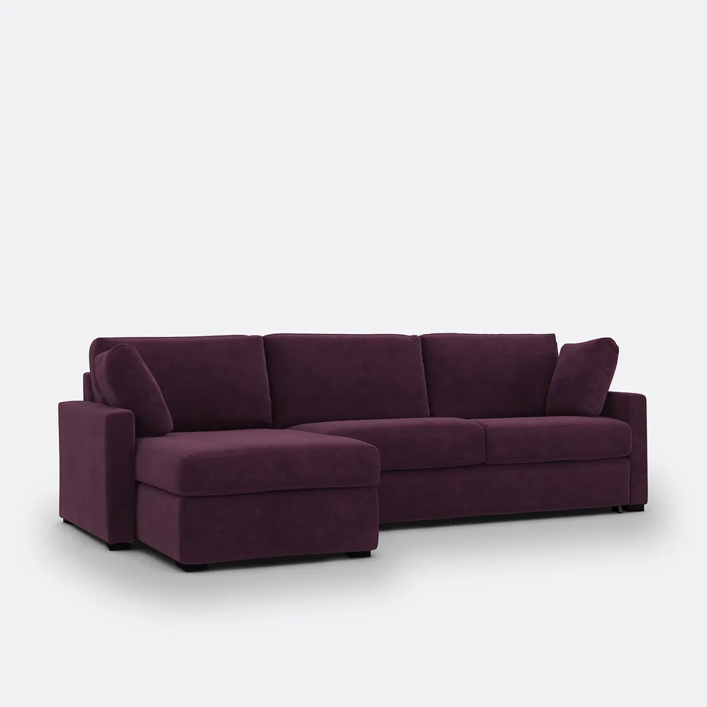 4-zits hoekbank, omvormbaar, fluweel, schuim, TIMOR