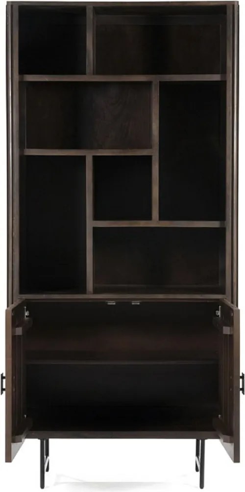Houten Boekenkast Met Latjes - 96x37x200cm.