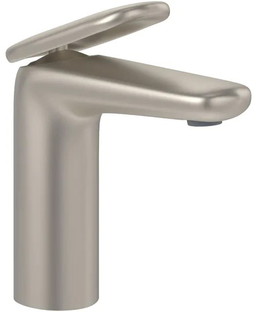 Villeroy & Boch Antao Eengreeps wastafelkraan - met Push-Open afvoergarnituur - Matt Brushed Nickel (RVS) TVW11100300064