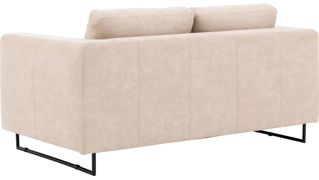 Goossens Excellent Bank Jovani beige, micro leer, 2-zits, urban industrieel