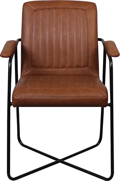 Eetkamerstoel - Henry - leer Vintage cognac