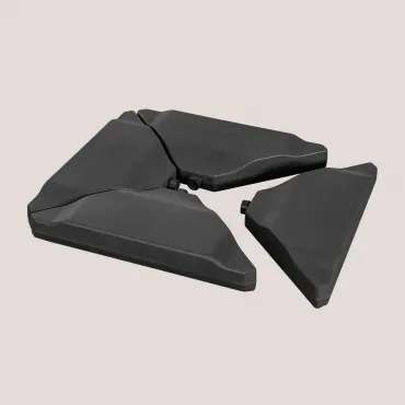 Rechthoekige Parasolvoet 70x77 Cm Navulbaar Zarpom Zwart - Sklum