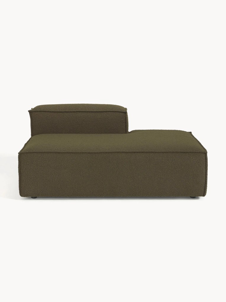 Chaise longue module Lennon uit bouclé