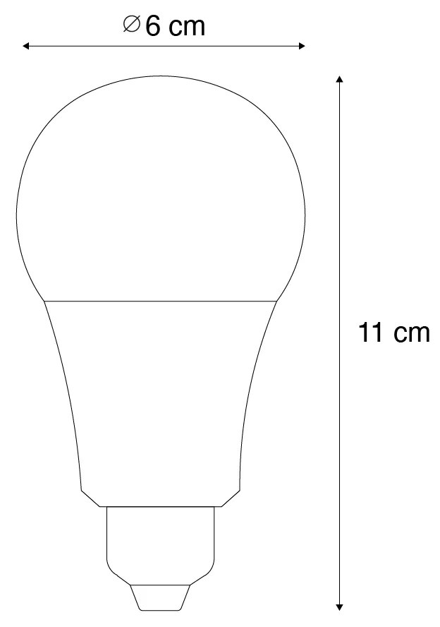 Set van 3 smart E27 dimbare LED lampen A60 9W 806 lm 2700K-6500K incl. Zigbee Smart Hub