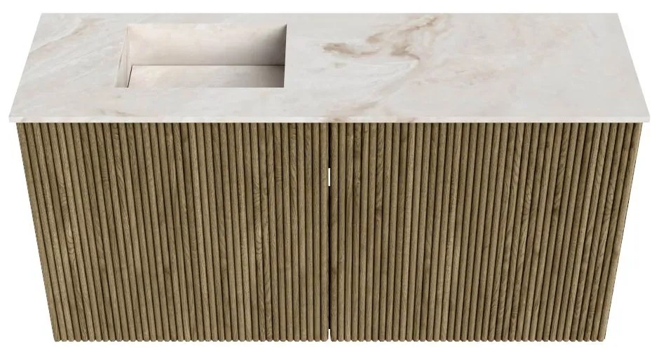 Mondiaz Joya DLux 80cm toiletmeubel dusk met wastafel faye links zonder kraangat frappe