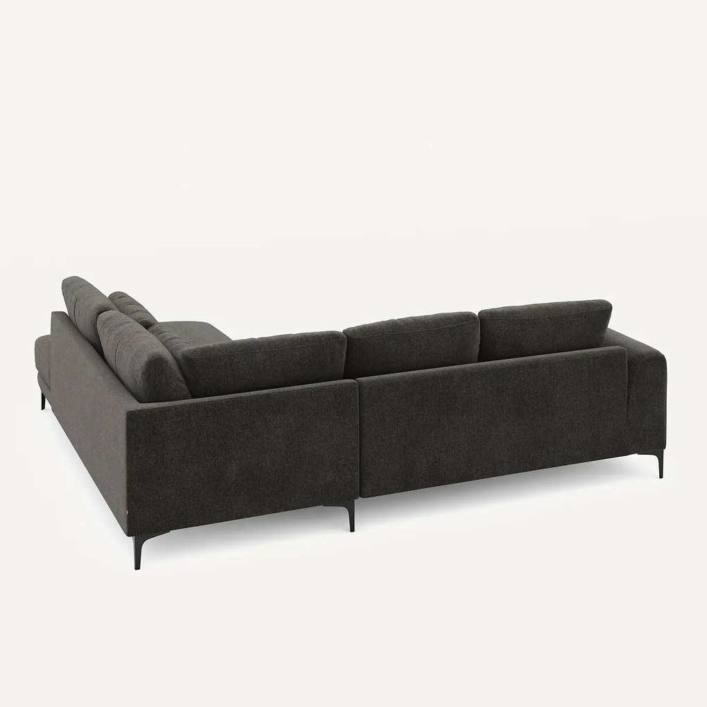 Hoekbank rechts in chenille fluweel, Marsile