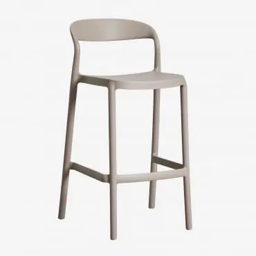 Stapelbare Set Van 4 Hoge Tuinkrukken Van Polypropyleen Brenza Moka Bruin & ↑65 Cm - Sklum