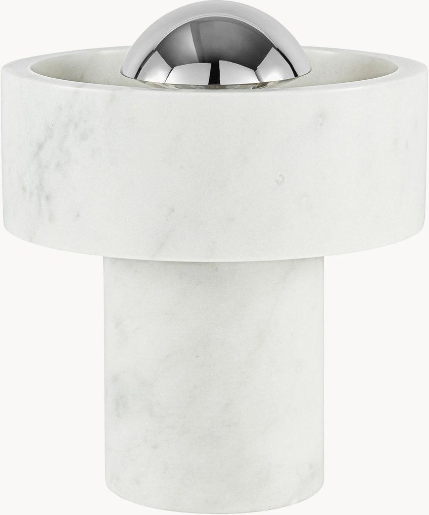 Draagbare LED tafellamp Stone Marble, dimbaar