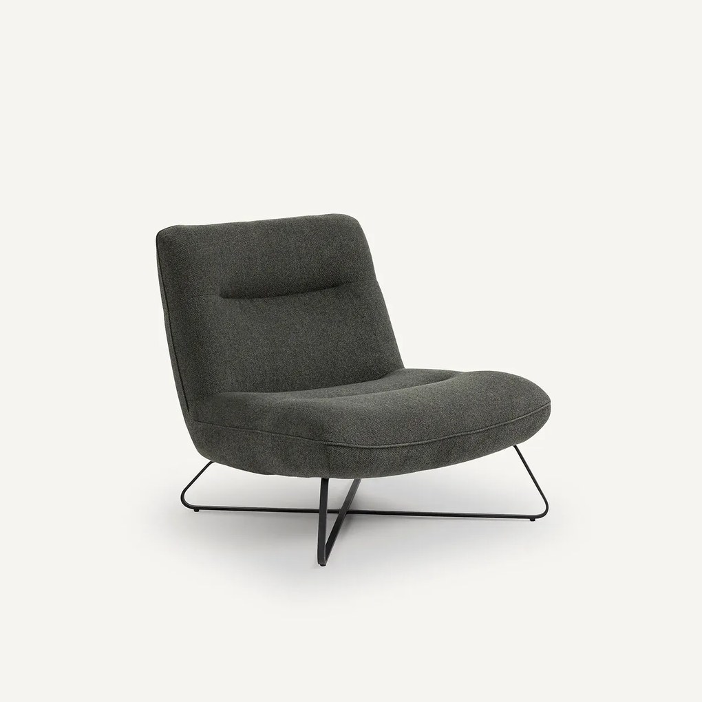 Fauteuil in mêlee gevlochten stof, Helma