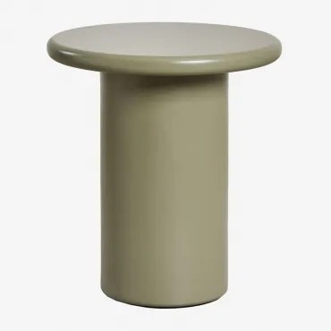 Ronde Bijzettafel Ø45 Cm In Mdf Rodeo Groen – Salie - Sklum