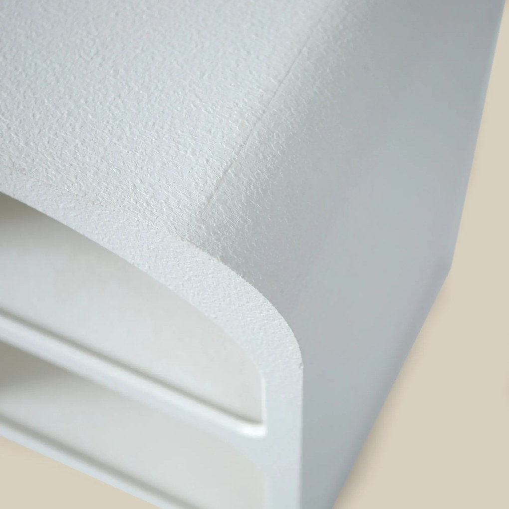 Organisch Nachtkastje Wit - 45x40x55cm.