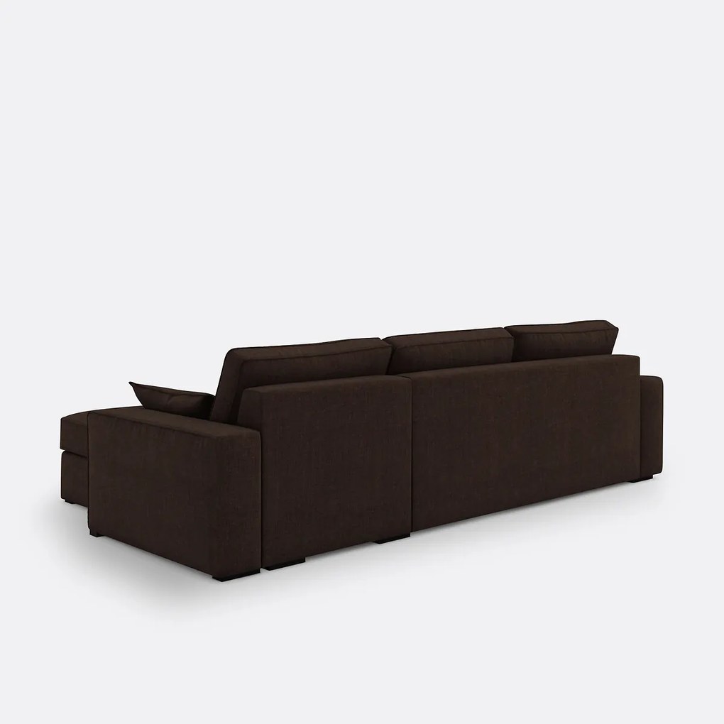 Hoekslaapbank van katoen en linnen Comfort Bultex® Cécilia