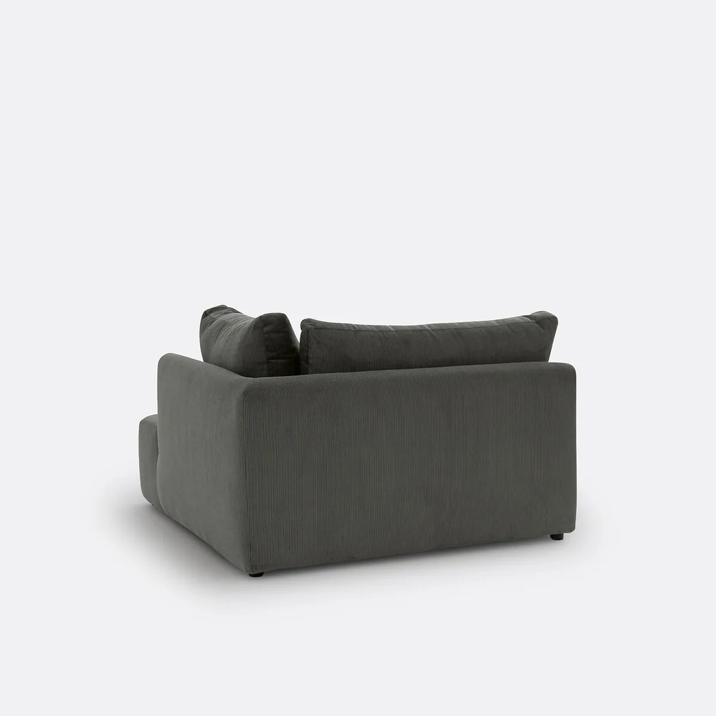 Moduleerbare hoekbank ribfluweel, Monica