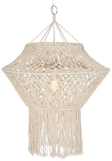 Landelijke hanglamp macramé 90 cm - Macra