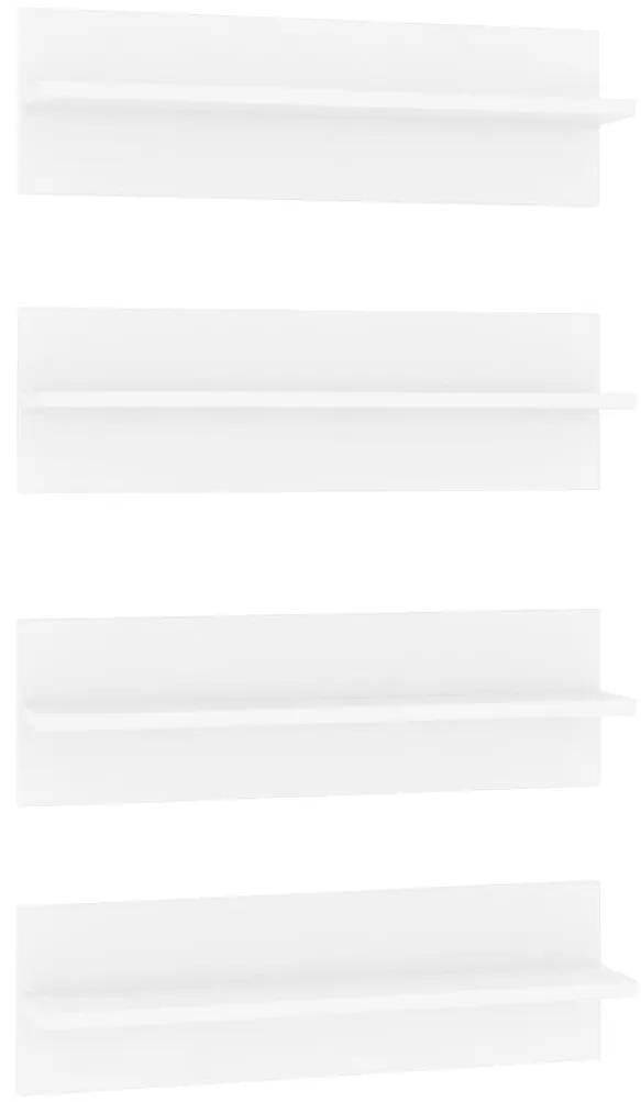 vidaXL Wandschappen 4 st 60x11,5x18 cm spaanplaat wit