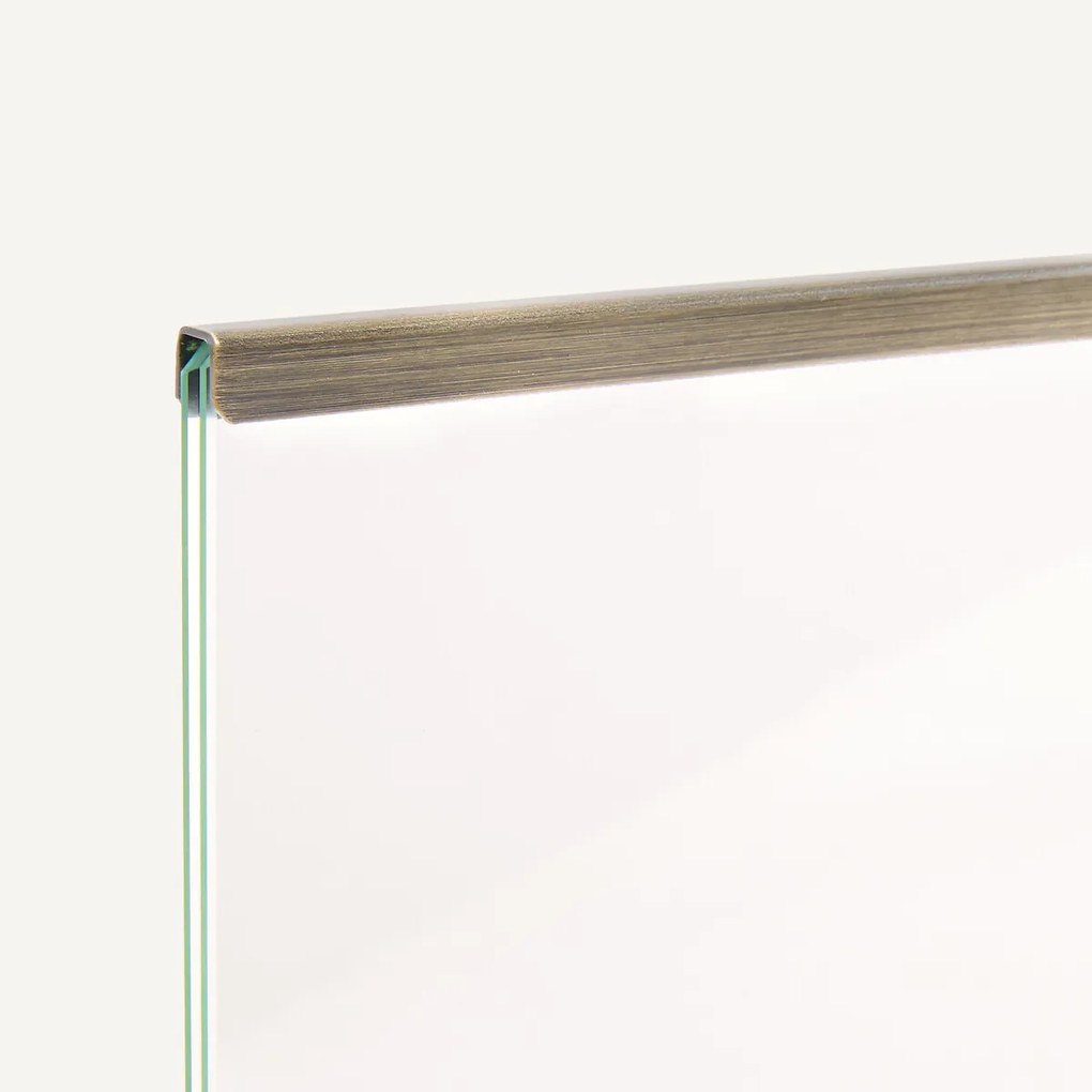 Fotolijst van glas en travertijn, breedte 22 cm, GENTIANA