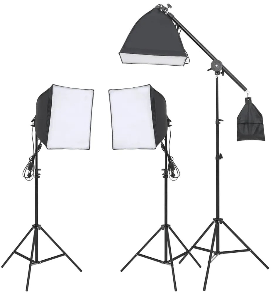 vidaXL Fotostudioset met verlichtingsset, achtergrond en reflector