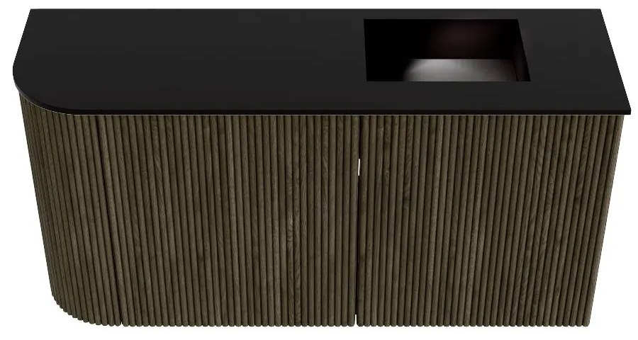 Mondiaz Joya 80cm toiletmeubel ronding links shadow met wastafel faye rechts zonder kraangat urban