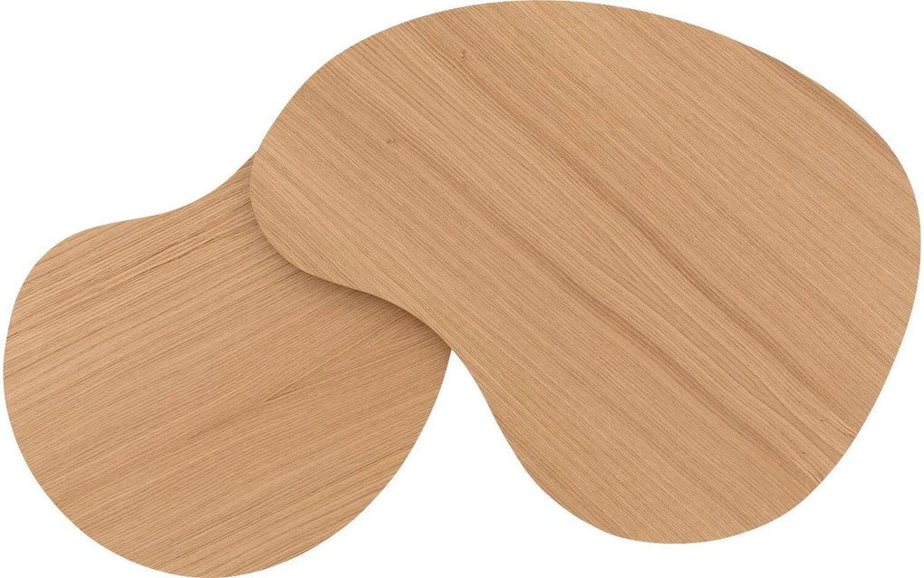 Goossens Salontafel Zyan organisch, hout eiken blank, modern design, 76 x 36 x 69 cm