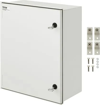 VEVOR schakelkast NEMA glasvezelbehuizing 50x40x20cm NEMA 3X glasvezelverdeelkast IP66 waterdicht en stofdicht elektrische aansluitdoos voor buiten/binnen met montageplaat