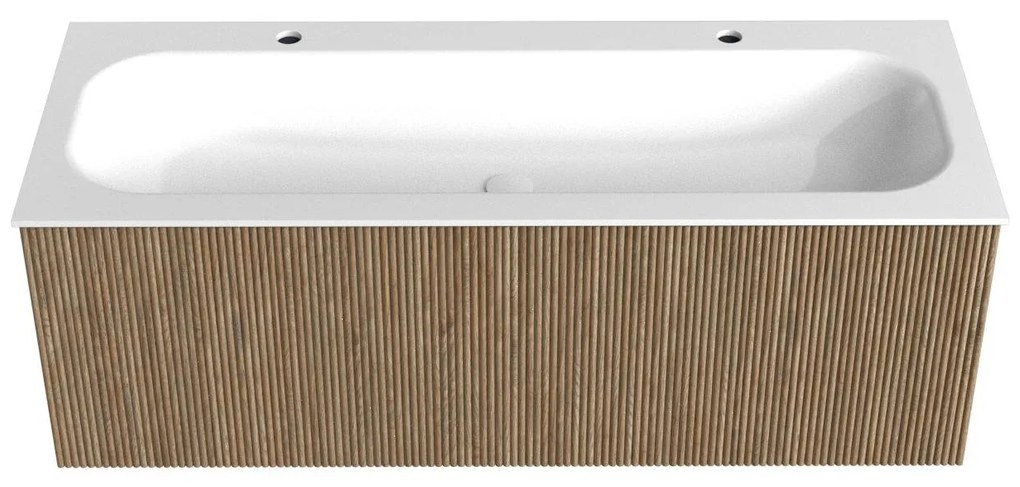Mondiaz Kurve 120cm badmeubel dusk met 1 lade en wastafel big large midden 2 kraangaten