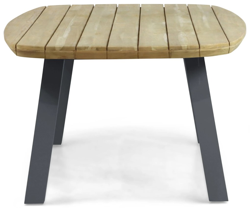 Dining Tuintafel rechthoekig 240 x 100 cm Aluminium/Teak Grijs Falcon/Glasgow