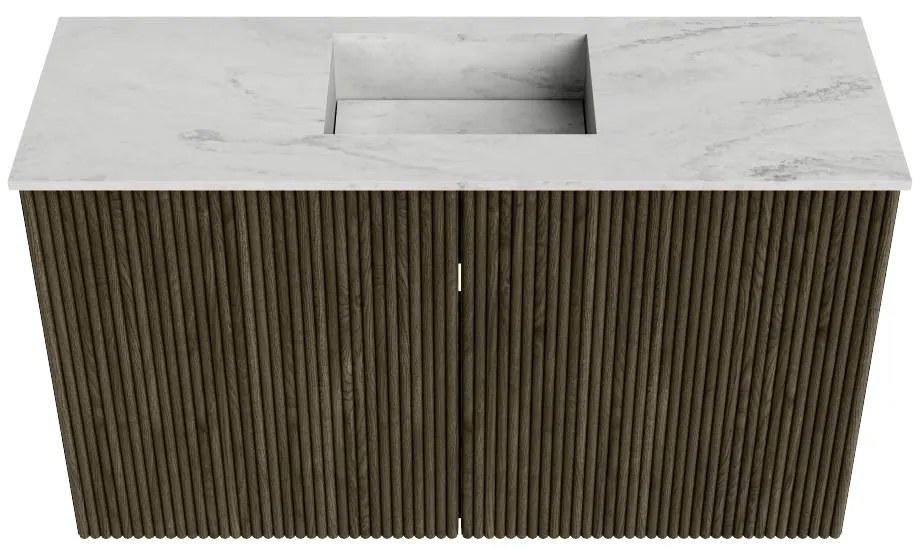 Mondiaz Joya DLux 70cm toiletmeubel shadow met wastafel faye midden zonder kraangat opalo