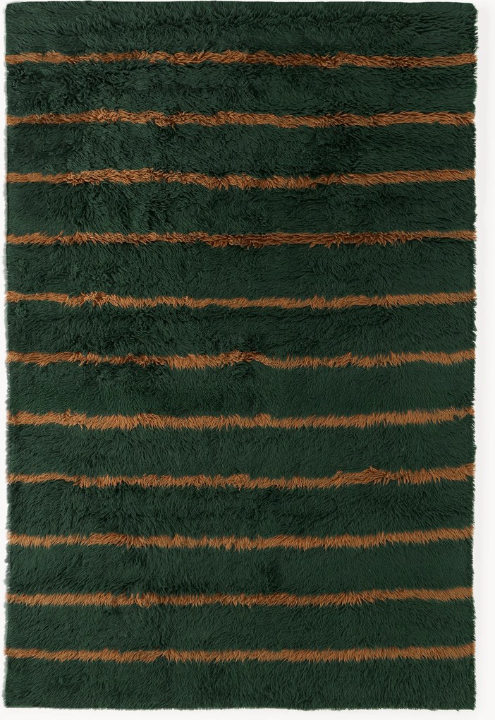 Handgetuft hoogpolig wollen vloerkleed Chaz