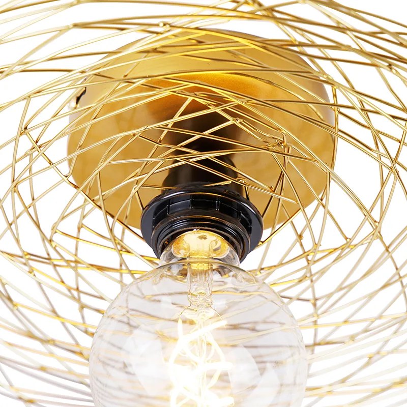 Oosterse plafondlamp goud 60 cm - Glan