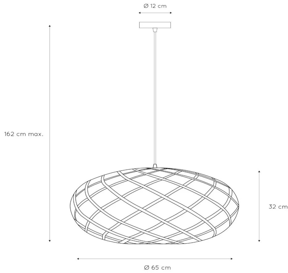 Lucide Wolfram hanglamp 65cm 1x E27 goud mat