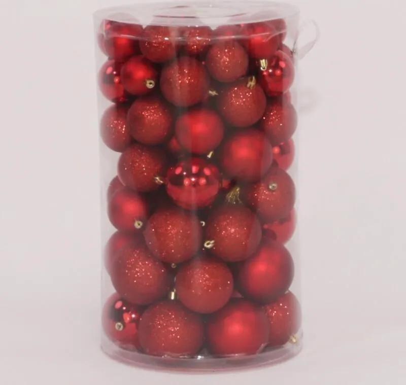 80 Onbreekbare kerstballen mix XL rood classic