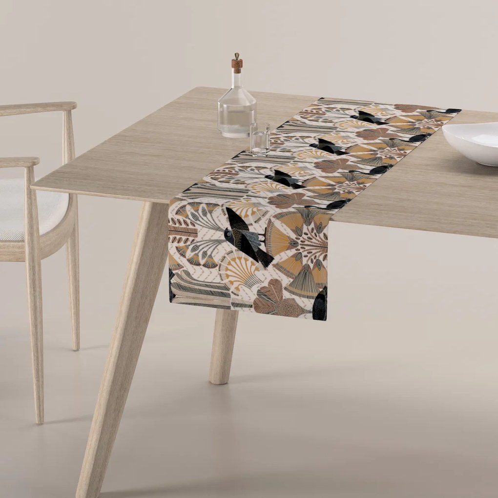Dekoria Rechthoekige tafelloper, beige-bruin, 40 x 130 cm