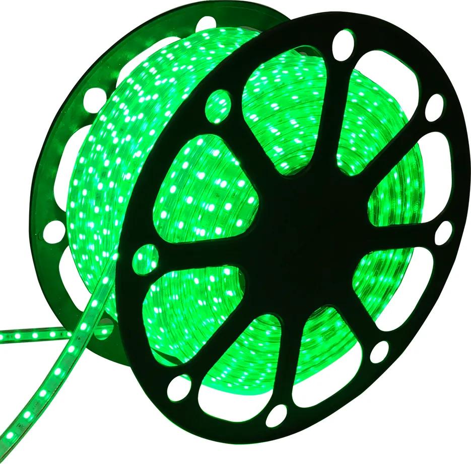 LED Lichtslang plat 50m kleur Groen 60 LEDs/m IP65 Plug & Play