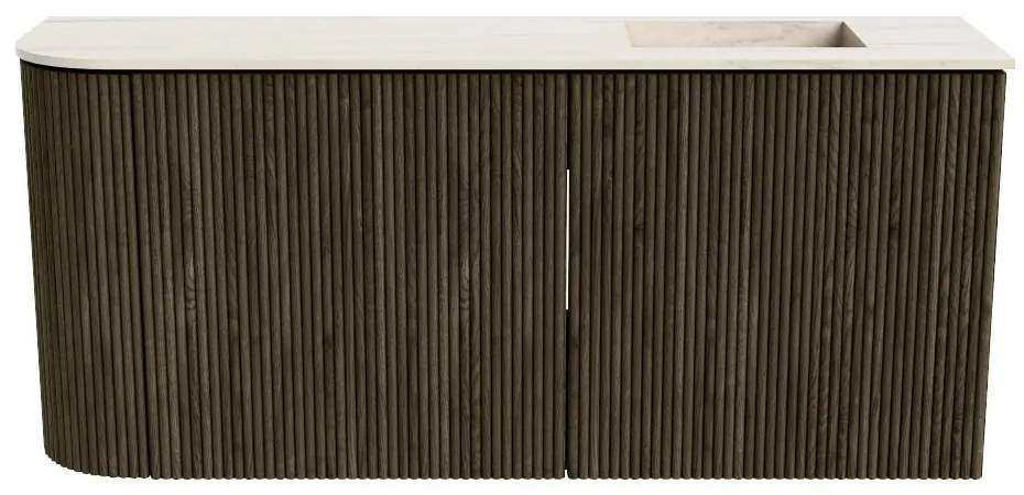 Mondiaz Joya DLux 90cm toiletmeubel ronding links shadow met wastafel faye rechts zonder kraangat meli