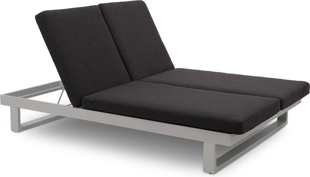 Lifestyle Garden Furniture Massimo Ligbed Met Kussen Wit/carbon Aluminium Wit