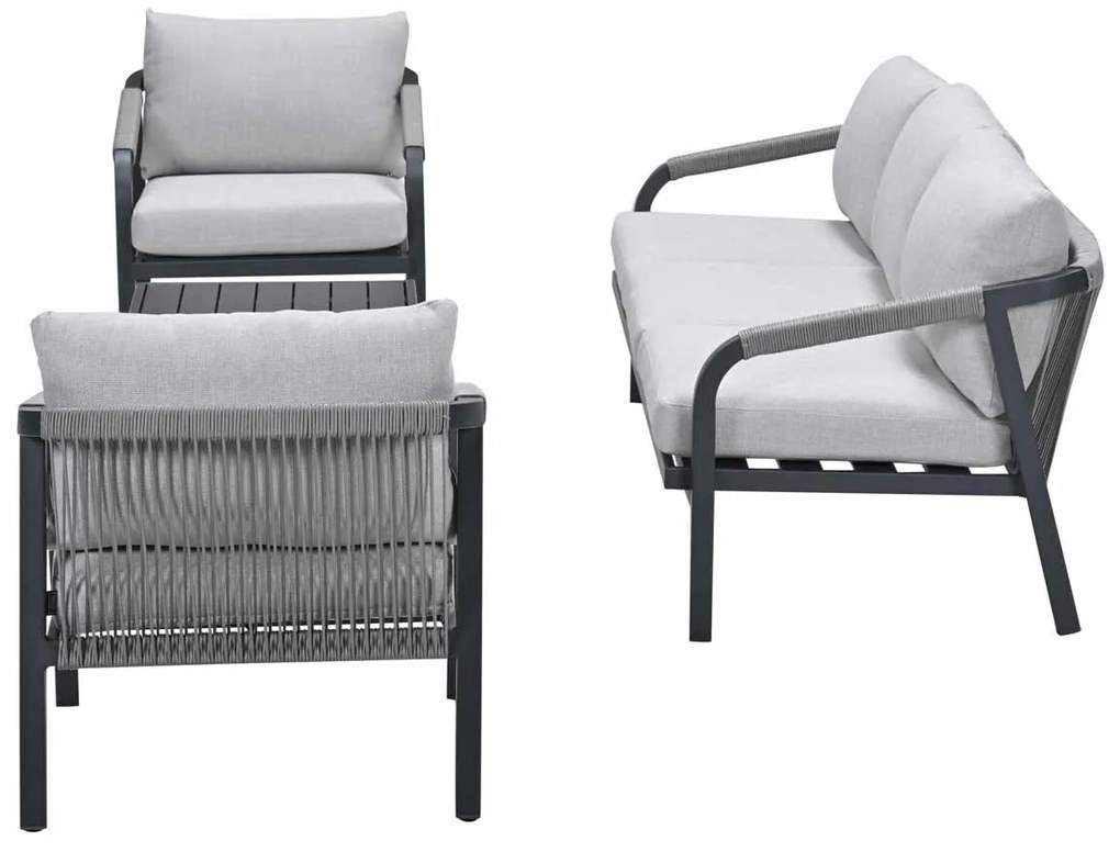 Garden Impressions Tarera loungeset 4-delig - donker grijs