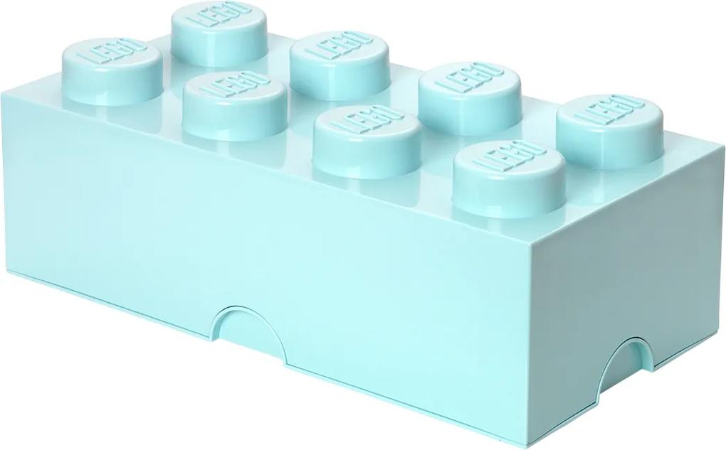 LEGO Opbergbox: brick 8 (12 ltr) blauw Aqua
