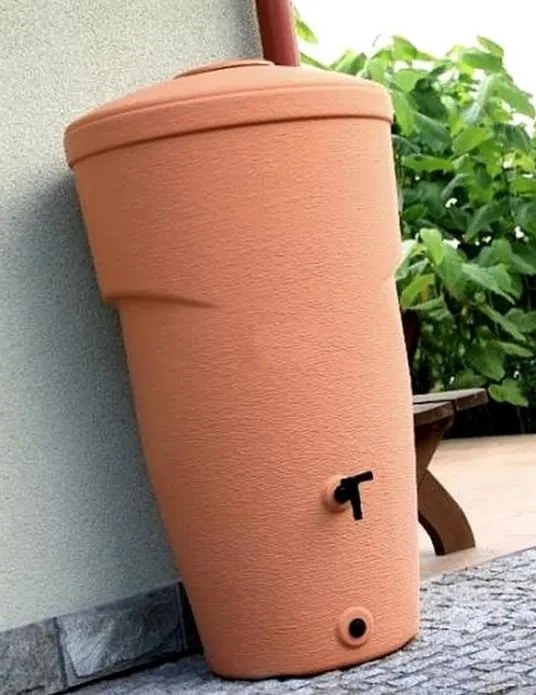 Waterform Wallycan - Regentonnen - Terracotta - 127,8 cm Hoog - 270 Liter - 60,2x73,1x127,8cm