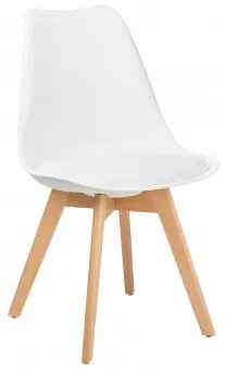 Set Van 4 Scandinavische Eetkamerstoelen Gebroken Wit - Sklum