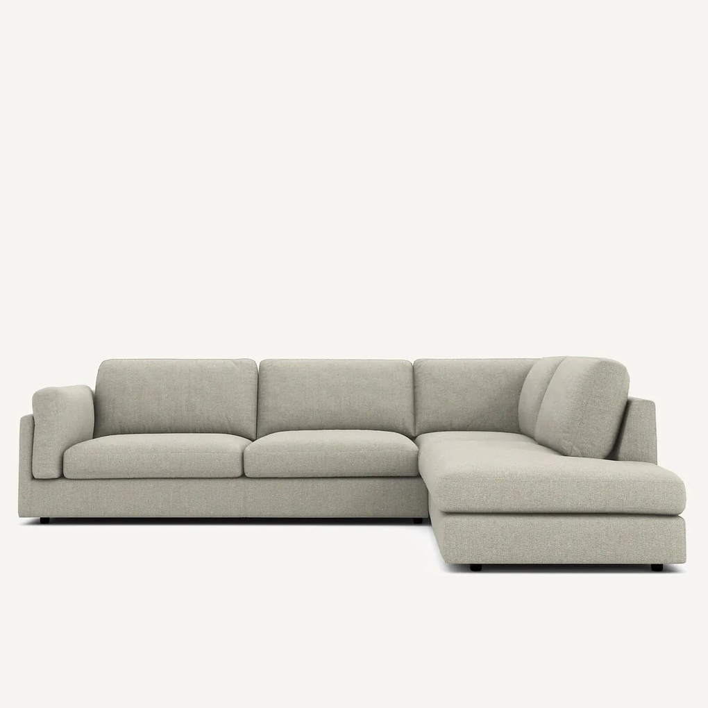 Tweed hoekslaapbank met longchair, César