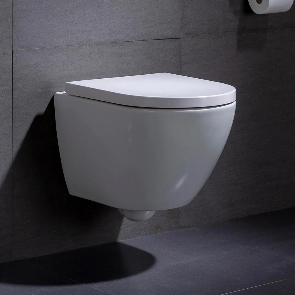 Wandcloset - Hangend Toilet Shorty - Inbouwtoilet Rimfree WC Pot