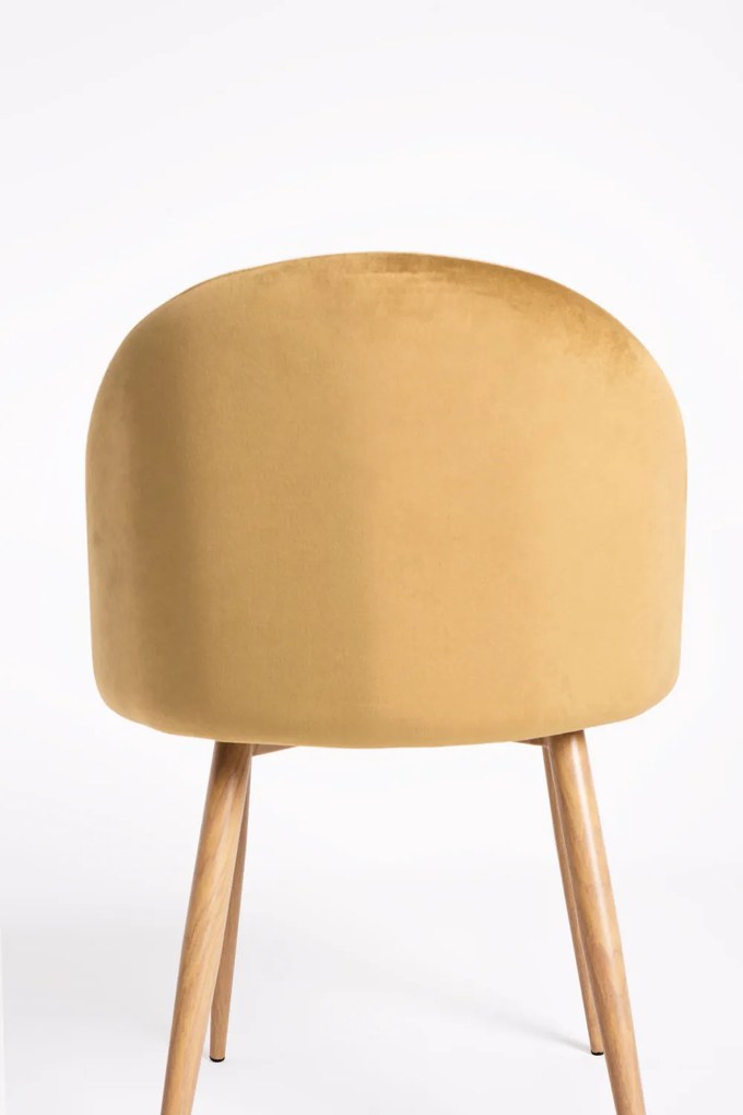 Set 4 fluwelen Vint Stoelen