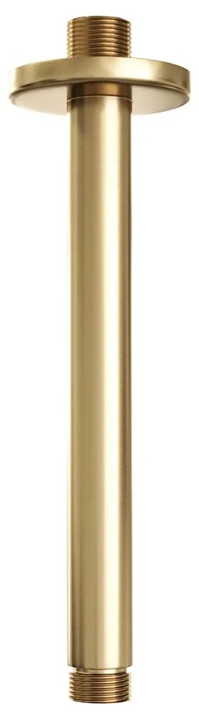 Brauer Gold Carving thermostatische inbouw regendouche met staafhanddouche, plafondarm, glijstang en hoofddouche 30cm set 66 messing geborsteld PVD