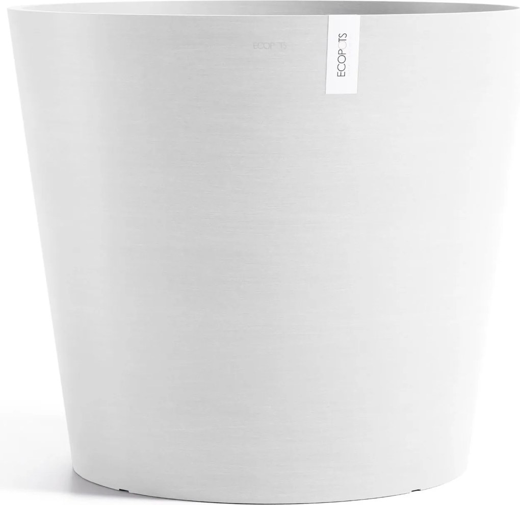 Ecopots bloempot Amsterdam 70 - Rond - White Grey - Diameter 70 x H61,3 cm